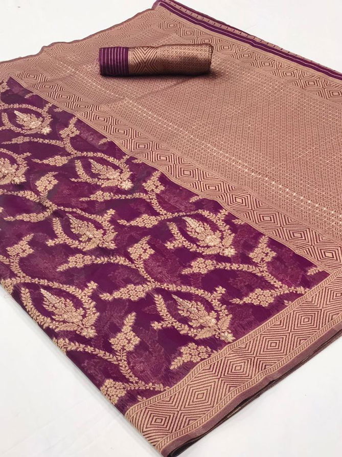 Keesha Organza By Rajtex Two Tone Handloom Weaving Saree Orders In India 